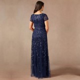 Women Mesh Sequin Evening Dress（Processing time need 3-6 days）