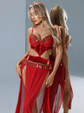 Women Slit Princess Nightgown Lingerie