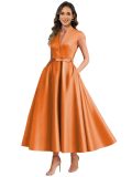 Women Formal Party Bow Ball Gown Dress（Processing time need 3-6 days）