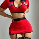 Women’s Sexy Policewoman Role Play Uniform Lingerie Costume