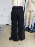Women’s Denim Lace Patchwork Jeans