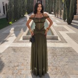 Women’s Fall Sleeveless Halter Neck Tie Slim Waist Sexy Bodycon Dress