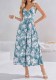 Women’s Summer Sexy Floral Print Strap Low Back Casual Midi Dress