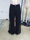 Women’s Denim Lace Patchwork Jeans