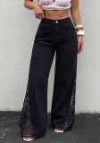Women’s Denim Lace Patchwork Jeans