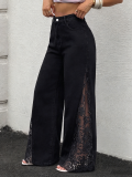Women’s Denim Lace Patchwork Jeans