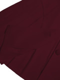 Women’s Fall Winter Turndown Collar Button Pleated A Line Mini Dress