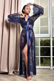 Women’s Sexy Mesh See Through Long Robe Lingerie Set