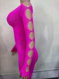 Women’s Sexy Beaded Leopard Print See Through Fishnet Tight Fitting Bodystocking