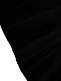 Women’s Fall Winter Turndown Collar Button Pleated A Line Mini Dress