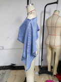 Women’s Slash Shoulder Cropped Denim Top