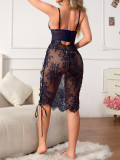 Women’s Sexy Red Lace Up Strap Bodycon Dress Lingerie