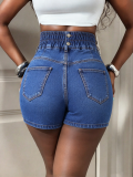 Women’s Summer Tight Fitting Stretch High Waist Denim Shorts