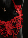 Women’s Lace Trim Bra and Panty Two Piece Lingerie Set