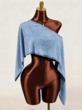 Women’s Slash Shoulder Cropped Denim Top