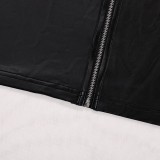 Women’s Sexy Patent Leather Tight Fitting Bodycon Nightclub Lingerie Set