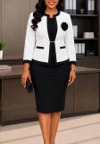Plus Size African Women Fall Outfit Top and Skirt Two Piece Set