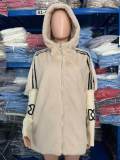 Autumn Women's Fashion Casual Loose Hooded Patchwork Coat
