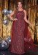 Plus Size Women Sequin Strap Elegant Mesh Patchwork Sequin Party Evening Dress