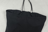 Women Solid Halter Neck Ruched Sexy Backless Bodycon Dress