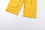 Fall Women's Solid Color High Waist Loose Straight Leg Casual Pants