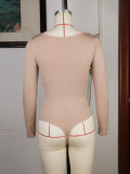 Women's Seamless Short Sleeve and Long Sleeve Basic Shapewear Bodysuit