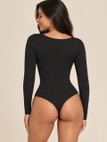 Women's Seamless Short Sleeve and Long Sleeve Basic Shapewear Bodysuit