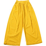 Fall Women's Solid Color High Waist Loose Straight Leg Casual Pants