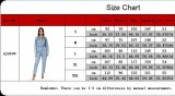 Women's Long Sleeve Slim Fit Wide Leg Denim Jumpsuit