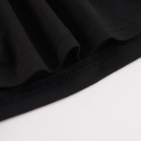 Sexy Dark Gothic Square Neck Puff Sleeve Bodycon Mini Dress