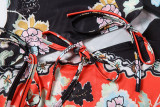 Women's Floral Print Short Sleeve Top and Cropped Pants Two Piece Set