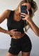 Women's Textured Knit Two Piece Set with Cropped Tank Top and Shorts