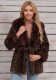 Women's Leopard Print Faux Fur Coat with Belt(Processing Time 5-7 days）