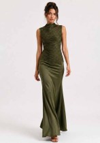 Summer Women's Elegant Two Piece Set with Sleeveless High Neck Fringe Patchwork Top and Skirt Summer Women's Elegant Two Piece Set with Sleeveless High Neck Fringe Patchwork Top and Skirt