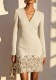 Women's V Neck Floral Bodycon Dress