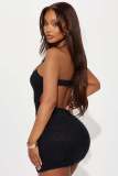 Women's Sexy Backless Beaded Halter Neck Dress
