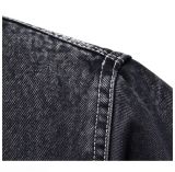 Plus Size Women's Fleece Lined Printed Washed Sherpa Turndown Collar Denim Jacket