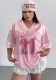 Women's Printed Casual V Neck Short Sleeve Top T Shirt