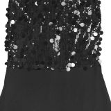 Women's Sexy Sequin Strapless Maxi Dress