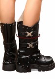 Women's Autumn Winter Block Heel Side Zipper Chelsea Round Toe Ankle Boots