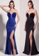 Women's Satin Floral Appliqué Boned Formal Party Evening Dress