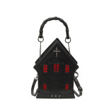 Rivet Shoulder Bag Crossbody House Shape Bag