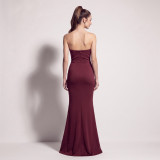 Women's Satin Floral Appliqué Boned Formal Party Evening Dress