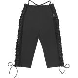 Women's Halter Neck Strapless Ruched Top and Capri Pant Two Piece Set