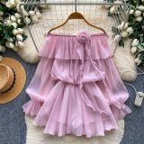 Fall Women’s Off Shoulder Slim Waist Ruffle Shirt Trendy Style
