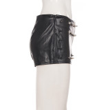Women's Rivet Pu-Leather Sexy Short
