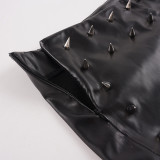 Women's Rivet Pu-Leather Sexy Short