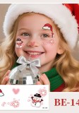 Christmas Face Stickers Waterproof Makeup Tattoo Sticker Santa Snowflake Decal