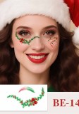 Christmas Face Stickers Waterproof Makeup Tattoo Sticker Santa Snowflake Decal