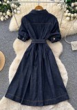 Fall Women’s Denim Shirt Dress Career Wear
